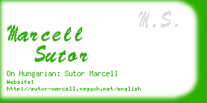 marcell sutor business card